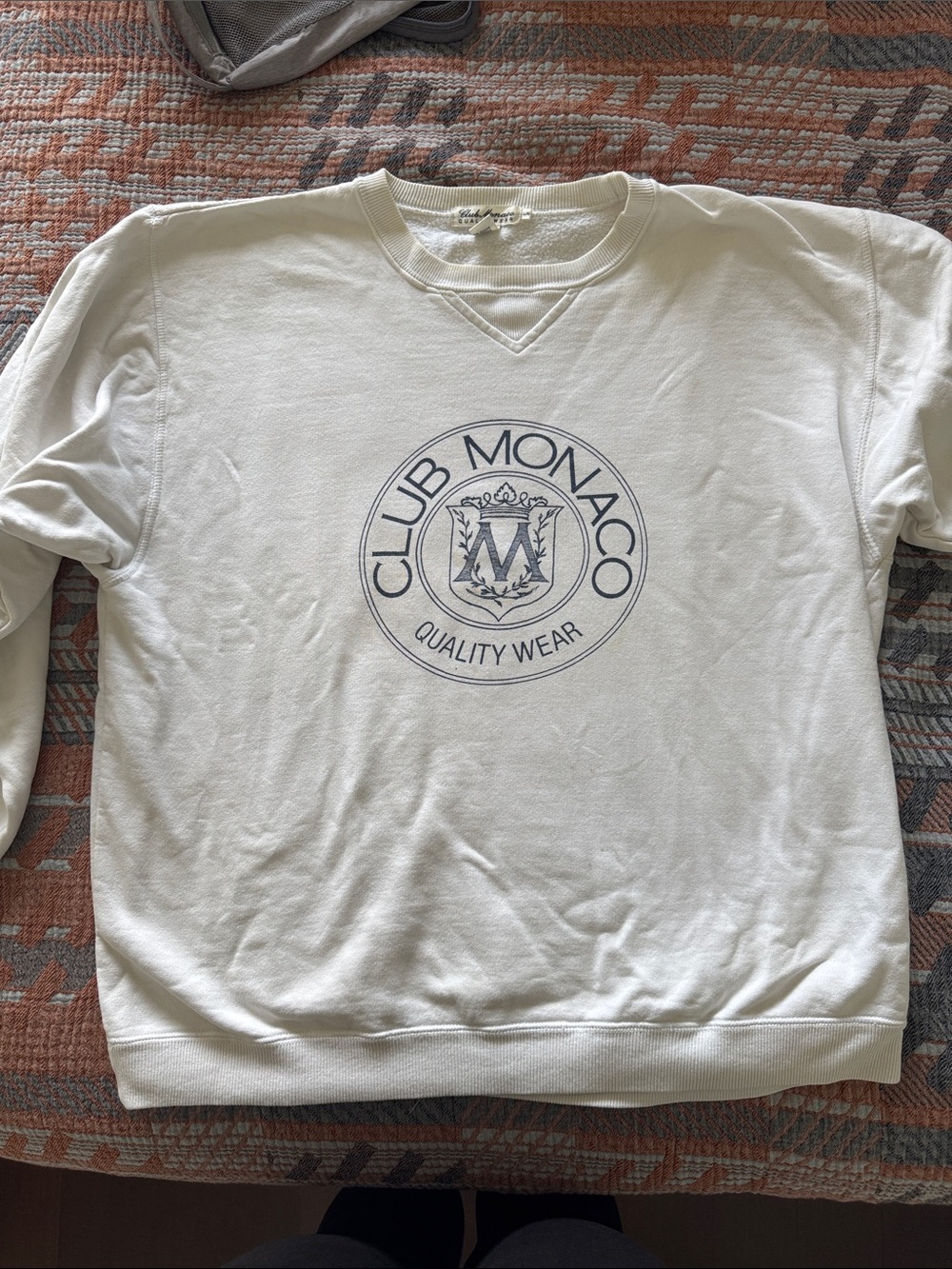 White original Club Monaco sweatshirt, size large